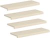 vidaXL - Trap - Tread - 4 - st - 70 - x - 30 - x - 2 - cm - Wit - Massief - Eikenhout