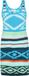 IZIA Jurk Blauw/Groen/Gemengde Kleuren