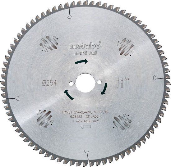 Metabo 628661000 Multi Cut Cirkelzaagblad - 165 x 20 x 42T - Laminaat / Kunstof / Aluminium