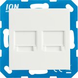 ION Industries UTP aansluitdoos 2-voudig met centraalplaat - V1/J1 alpin wit glanzend