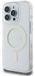 GUESS, Magsafe hoesje Geschikt voor Apple iPhone 16 Pro Max met glittercirkel, Transparant