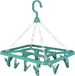 Urban Living Wasgoed droogcarrousel/droogmolen - 18 clips/knijpers - groen - kunststof - 31 x 33 cm