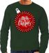 Bellatio Decorations Foute Kersttrui / sweater - grote kerstbal - Merry Christmas - groen voor heren - kerstkleding / kerst outfit S