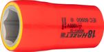 HAZET Socket · insulated 900KV-18 · 1/2 inch (12.5 mm) square drive · External hexagon drive profile · SW 18 mm