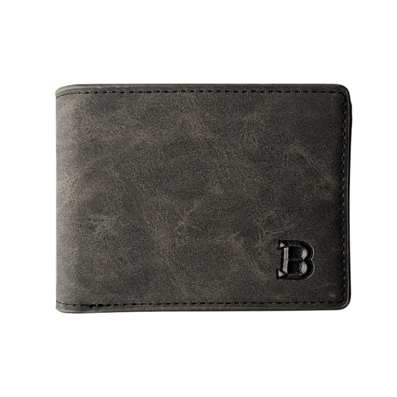 SOBU SOBU Dunne Billfold Portemonnee voor Heren - Waterdicht Creditcardhouder Munten Rits Portefeuille Zwart