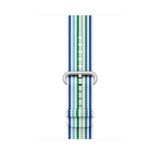 Apple Bracelet en nylon tissé Apple Watch Bleu rayé 42mm