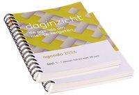 Daginzicht agenda 2026 - Standaard agenda - 1 dag - 1 pagina - Hardcover - A4 - Groen/Wit