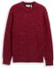 Tom Tailor - Gebreide trui met ronde hals - Maat S - bordeaux multicolor neps