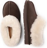 EVERAU Australia Dames Ibis Pantoffels Chocoladebruin Suède Maat 41