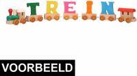 T & F creations Houten letter trein J
