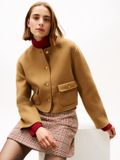 Merkloos Tommy Hilfiger Dames Winterjas Wol/Polyester Maat 34