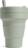 Stojo Biggie Cup Koffie / Theebeker 470 ml Sage