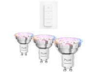Philips Hue Essential Slimme Led Gu10 Spotlight 3-pack + Dimmer Switch - Draadloze Schakelaar