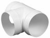 Ventilatieshop T-stuk 90 graden - Plastique - Ø 125mm