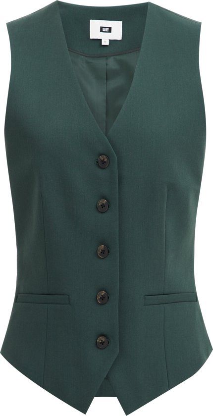 WE Fashion Dames getailleerde gilet Dark green