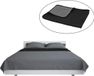 vidaXL - Bedsprei - dubbelzijdig - 230x260 cm - quilt - grijs en zwart