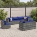 Maison Exclusive Salon de jardin, 8 pièces, avec coussins, gris, en polyrotin