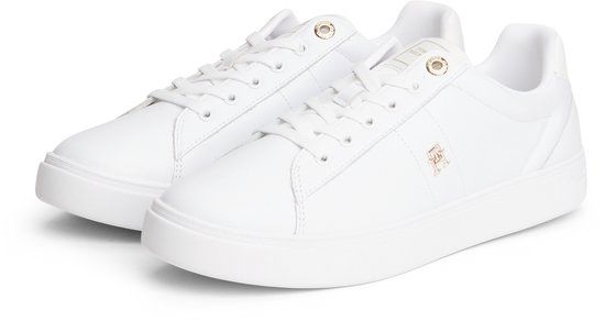 Tommy Hilfiger Dames Leren Sneakers Wit