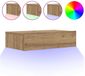 vidaXL Tv-meubel met LED 60x35x15,5 cm Artisanaal eikenkleur