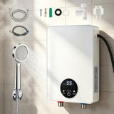 OEM Mini doorstroomverwarmer, 6000 W, 220 V, met LCD-display, wit