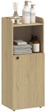 Chêne Armoire de salle de bain - Armoire haute - Étagère ouverte - Étagère réglable - Panneau de particules/MDF - 40 x 31 x 104 cm