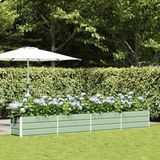 vidaXL Plantenbak Pastelgroen 385 x 50 x 45 cm Staal