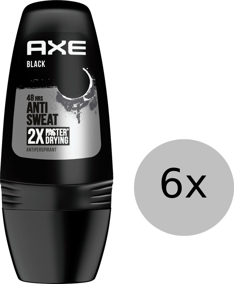 AXE Deodorant Man - Roll on Black - Voordeelverpakking 6 x 50 ml