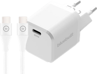 BlueBuilt Power Delivery Charger 30W + USB C Cable 1.5m Nylon White
