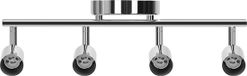 Aigostar Spot LED - Douille GU10 - 4 lampes - Rectangulaire - Argent mat - Aluminium