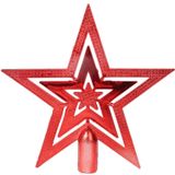 Étoile de sapin de Noël Plastique 19 cm Rouge