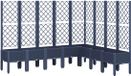 vidaXL Plantenbak met latwerk 200x160x142 cm polypropeen blauwgrijs