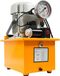 Pompe hydraulique électrique - Unité hydraulique 750W 220V - 2–70 MPa - Réservoir d'huile de 7 litres - Commande par électrovanne - 1400 tr/min - Moteur en cuivre pur - Orange