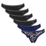 Sloggi GO Crush String C6P Set van 6 Zwart/Blauw