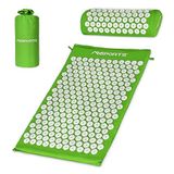 MSPORTS Acupressuurmat, premium set met kussen, tas en app, acupressuurset van 100% katoen, naaldmat voor ontspanning, tegen spanningen, rug- en nekpijn, massagemat voor thuis