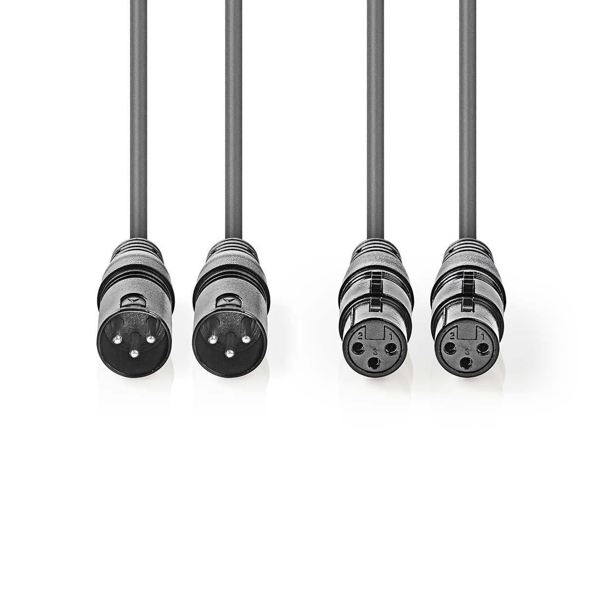Nedis COTH15030GY30 - Audio kabel - 3 m - Grijs