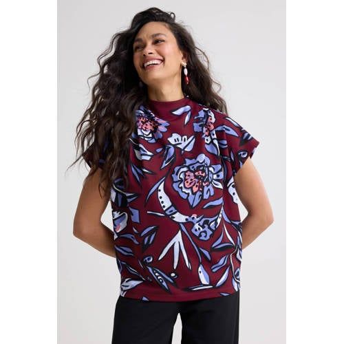 Ruby Ruby top met plooien detail bloemenprint