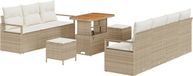 vidaXL Tuinbank - Beige - Polyrattan