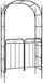 vidaXL Tuinboog met poort 108x45x235 cm staal zwart