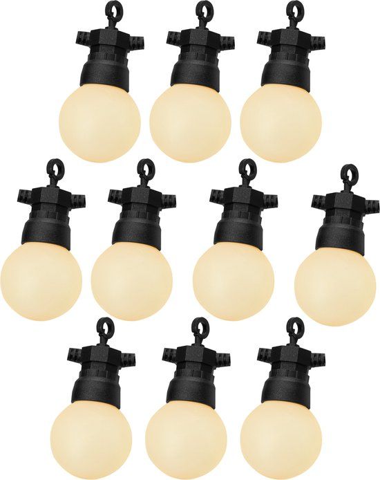 Luxform Honolulu Lichtsnoer - 10 LED lampjes - Warm wit - Buiten