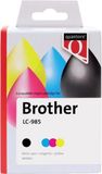 Quantore Brother LC-985 zwart + 3 kleuren Inktcartridge Pak a 4 stuk