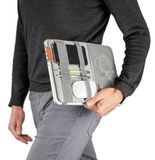 Organiseur électronique pliable pour ordinateur portable et bureau, 29,7 x 20,8 cm, gris