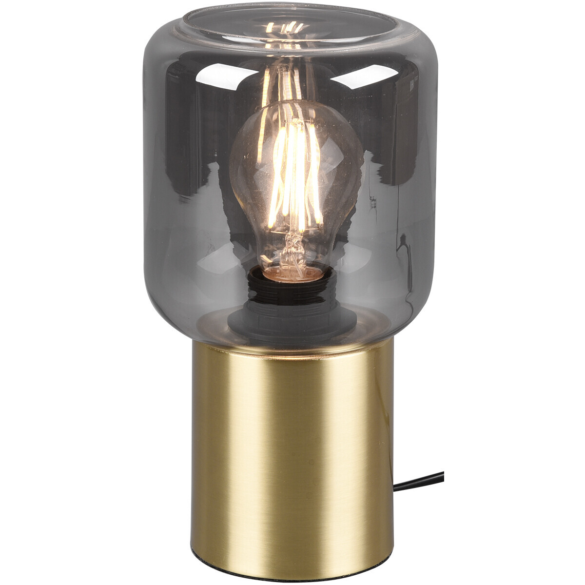 BES LED LED Tafellamp - Tafelverlichting - Trion Nikos - E27 Fitting - Rond - Mat Goud - Aluminium