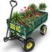 Tectake Transportkar - Handkar met Opklapbare Zijwand - Bolderkar voor het Strand - Trolley voor de Tuin - Bolderwagen - Transportwagen om te Trekken - Wagen met een Draagvermogen tot 350 kg - Groen