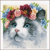 Lanarte Borduurpakket - Ragdoll met bloemenkrans - PN-0189340