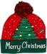 Apollo Foute kerstmutsen Merry Christmas met verlichting