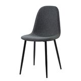 Versanora Minimalista set met 2 donkergrijze keuken-eetkamerstoelen