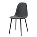 Versanora Minimalista set met 2 donkergrijze keuken-eetkamerstoelen