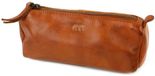 Bear Design Leren Make Up / Pen Etui L Cognac