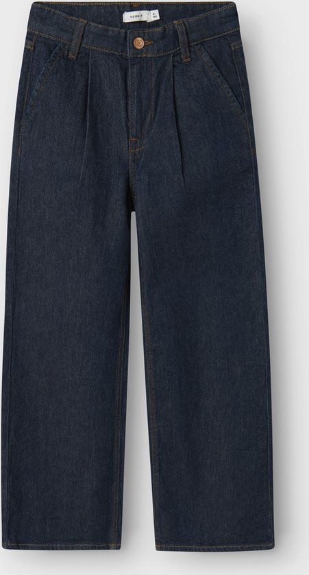 NAME IT NKFBELLA HW W PLEAT JEANS 3020-AZ L NOOS Meisjes Jeans 116 Dark Blue Denim