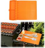 Sans marque Silicone étagère latérale mat - Étanche - Réutilisable - Accessoires de barbecue - 405 x 295 cm